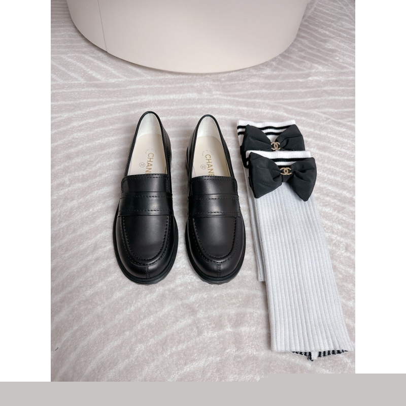 Ch*el leather shoes